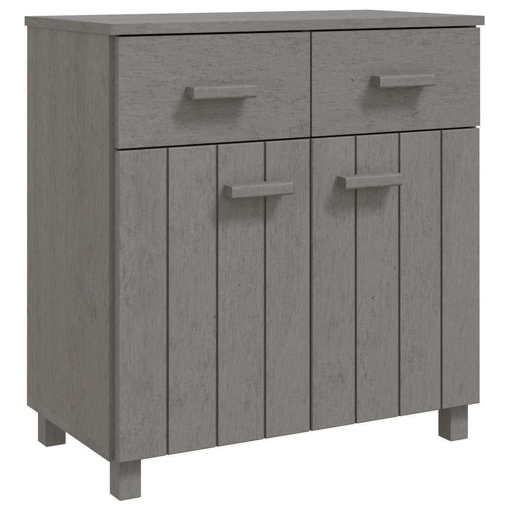 Buffet HAMAR Gris clair 79x40x80 cm Bois massif de pin - XIOS