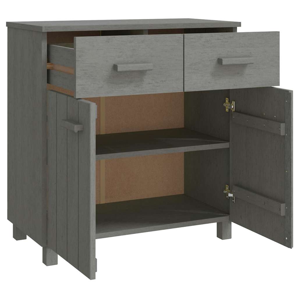 Buffet HAMAR Gris clair 79x40x80 cm Bois massif de pin - XIOS