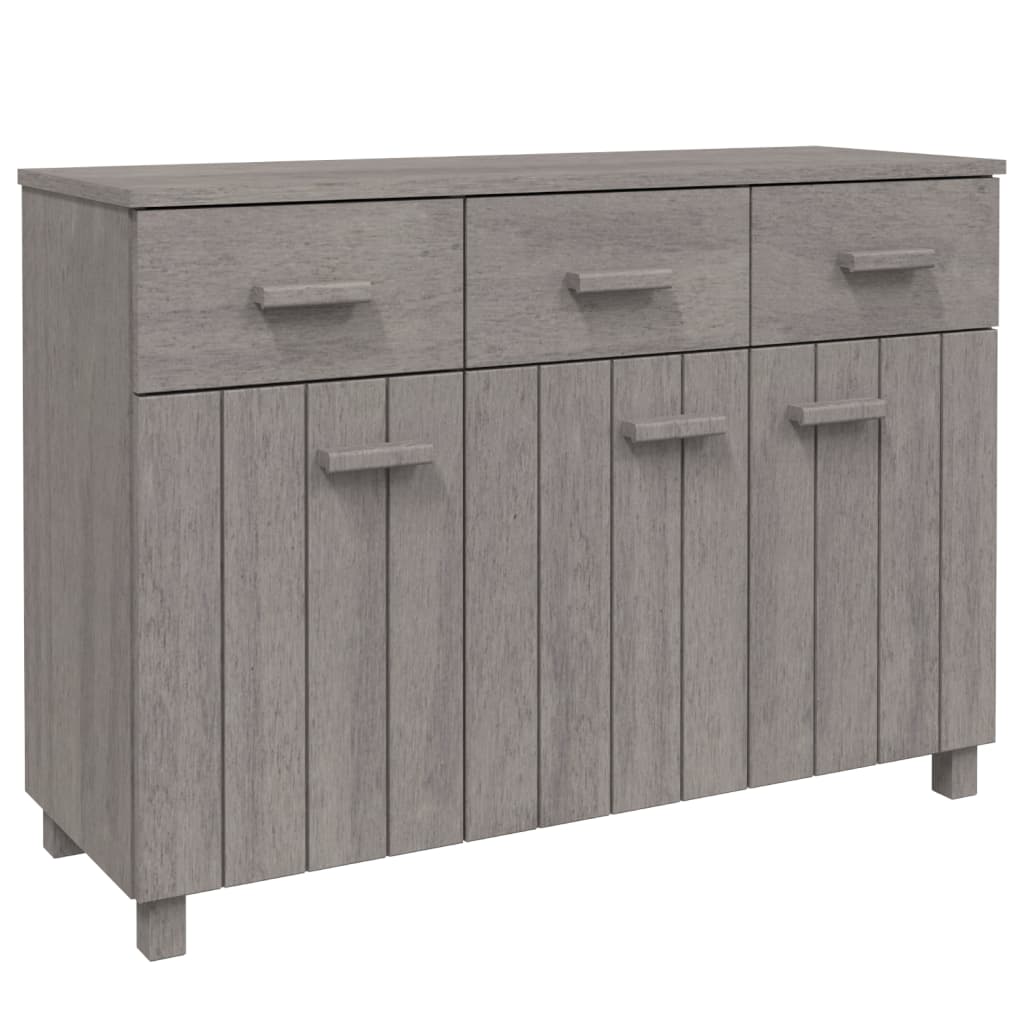 Buffet HAMAR Gris clair 113x40x80 cm Bois massif de pin - XIOS