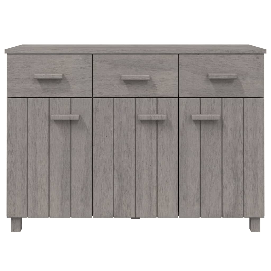 Buffet HAMAR Gris clair 113x40x80 cm Bois massif de pin - XIOS