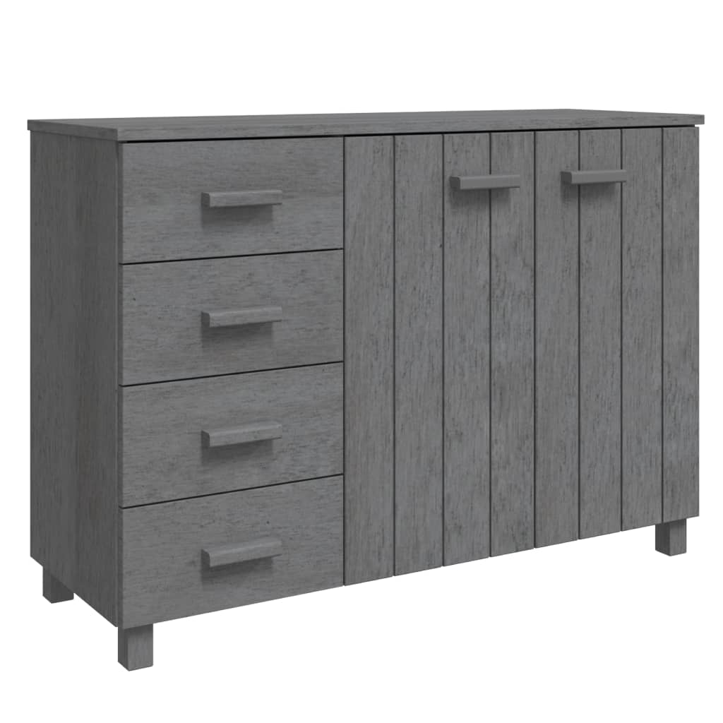 Buffet HAMAR Gris foncé 113x40x80 cm Bois massif de pin - XIOS