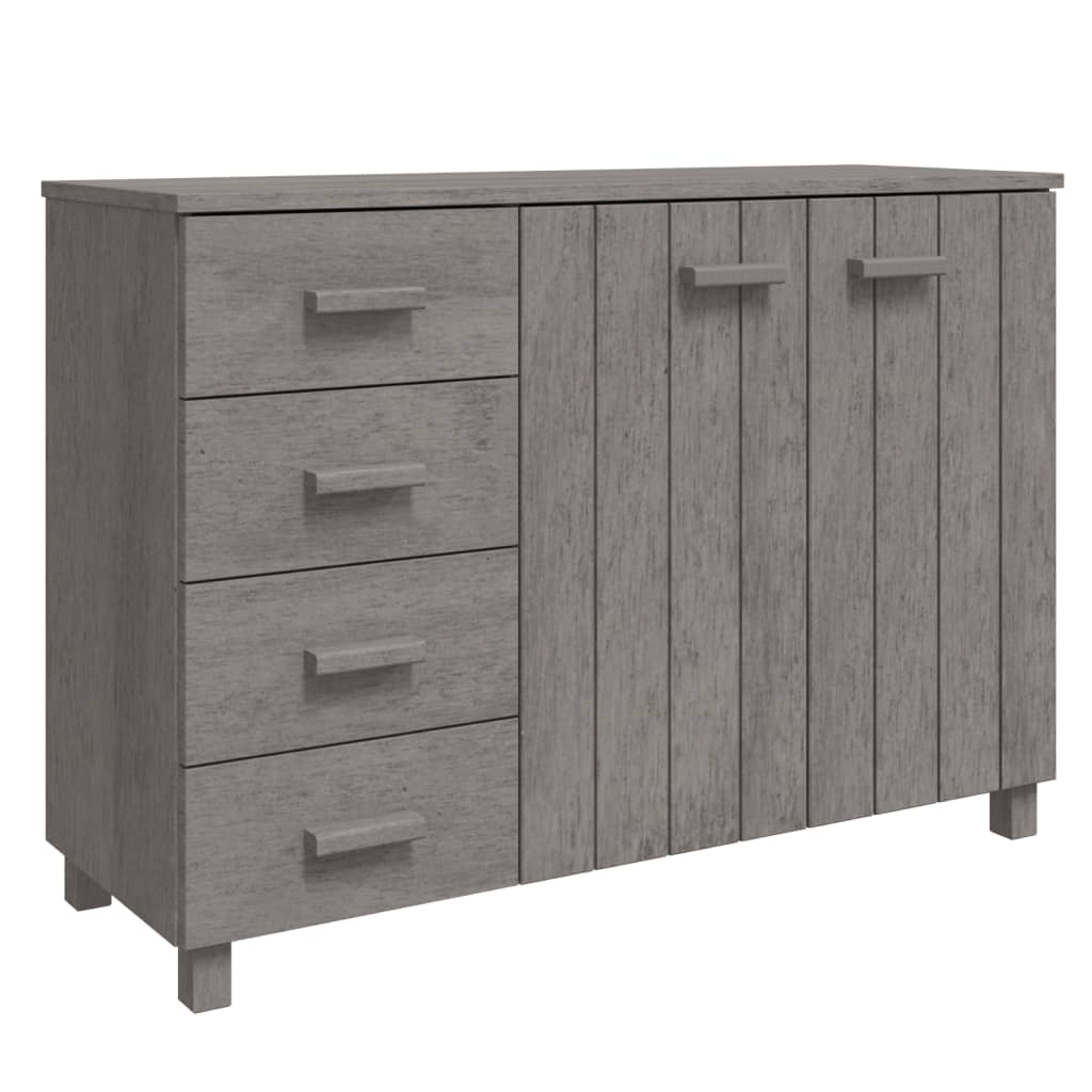 Buffet HAMAR Gris clair 113x40x80 cm Bois massif de pin - XIOS