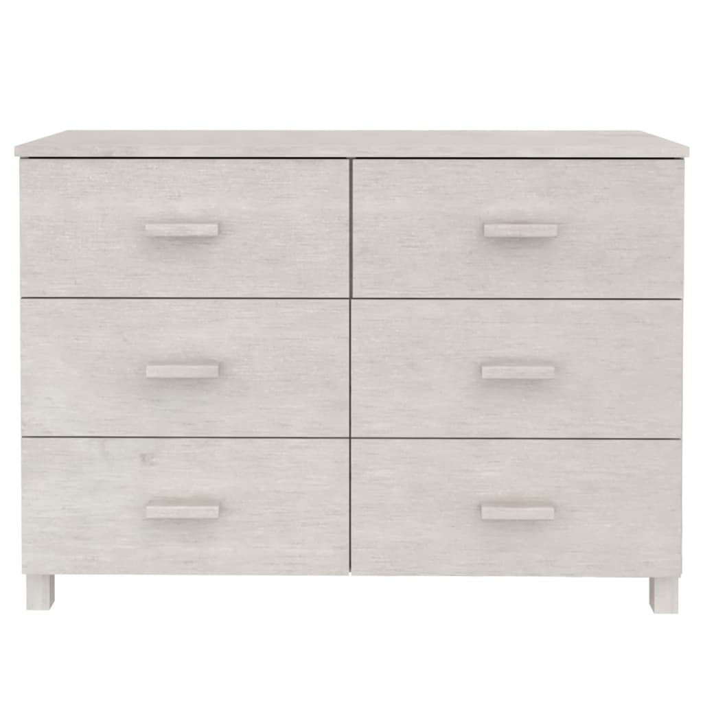 Buffet MOLDE Blanc 113x40x80 cm Bois massif de pin - XIOS