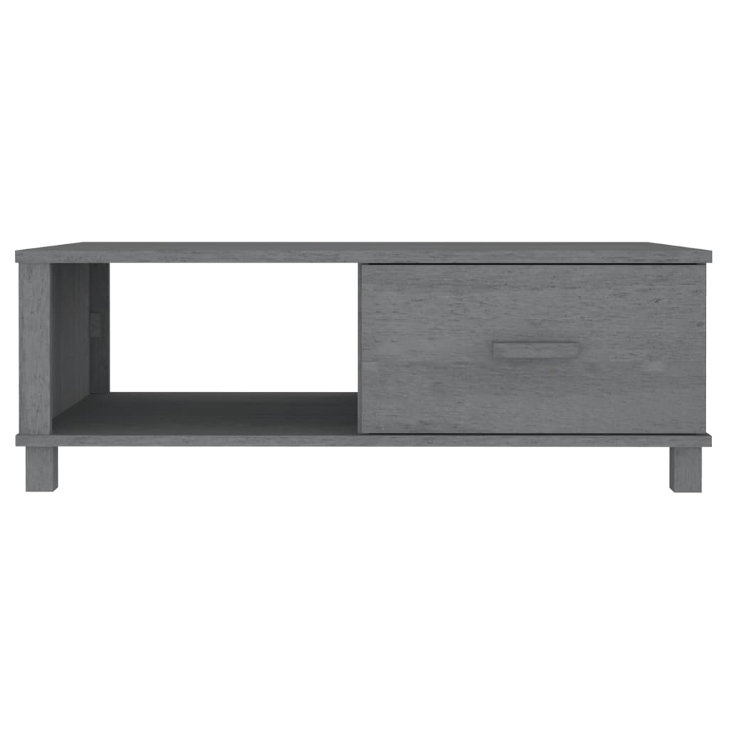 Table basse HAMAR Gris foncé 100x55x35 cm Bois massif de pin - XIOS