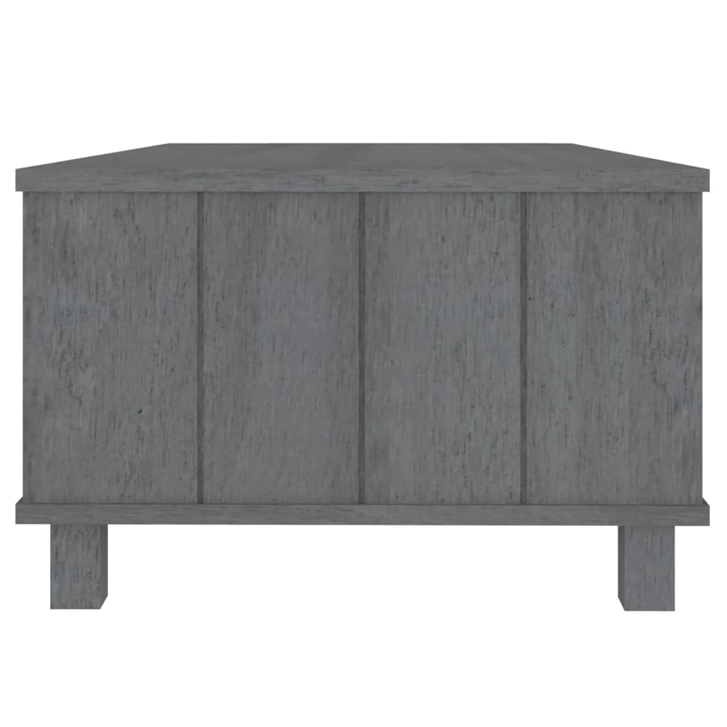 Table basse HAMAR Gris foncé 100x55x35 cm Bois massif de pin - XIOS