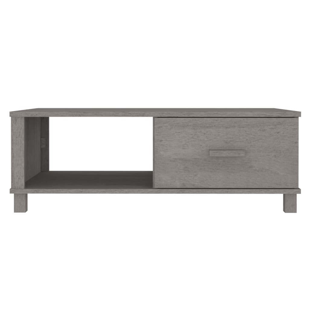Table basse HAMAR Gris clair 100x55x35 cm Bois massif de pin - XIOS