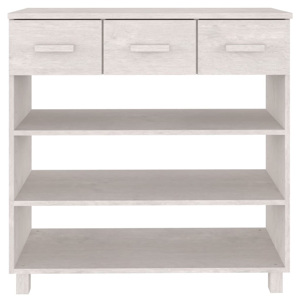 Table console HAMAR Blanc 90x35x90 cm Bois massif de pin - XIOS