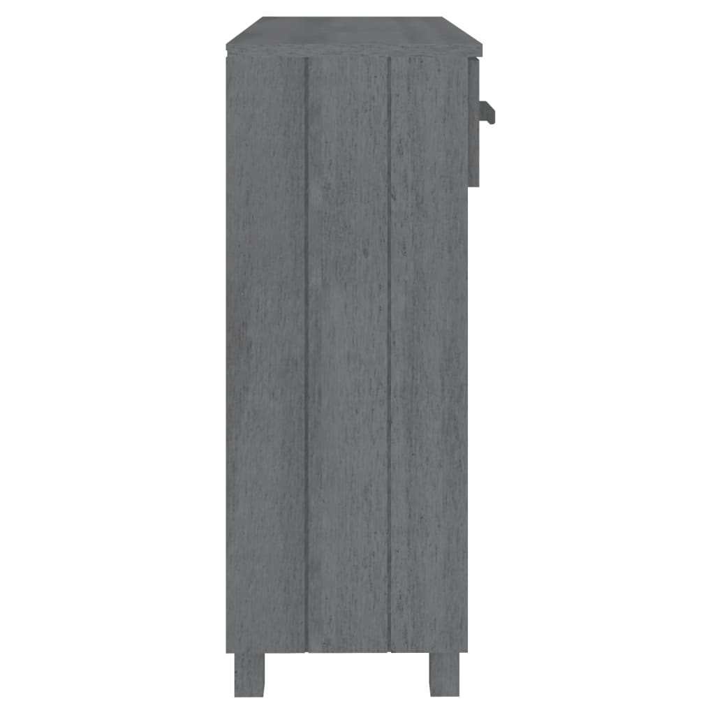 Table console HAMAR Gris foncé 90x35x90 cm Bois massif de pin - XIOS