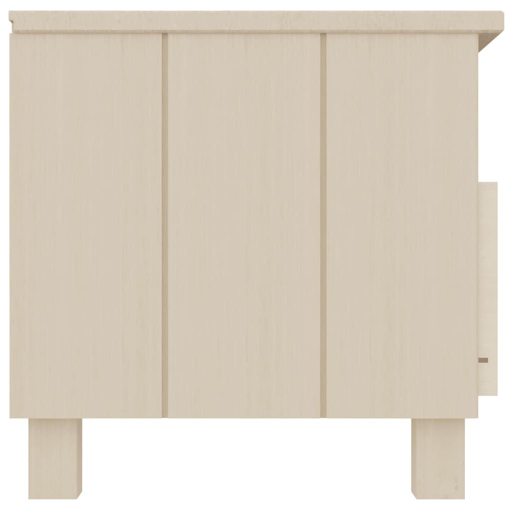Meuble TV HAMAR Marron miel 106x40x40 cm Bois massif de pin - XIOS