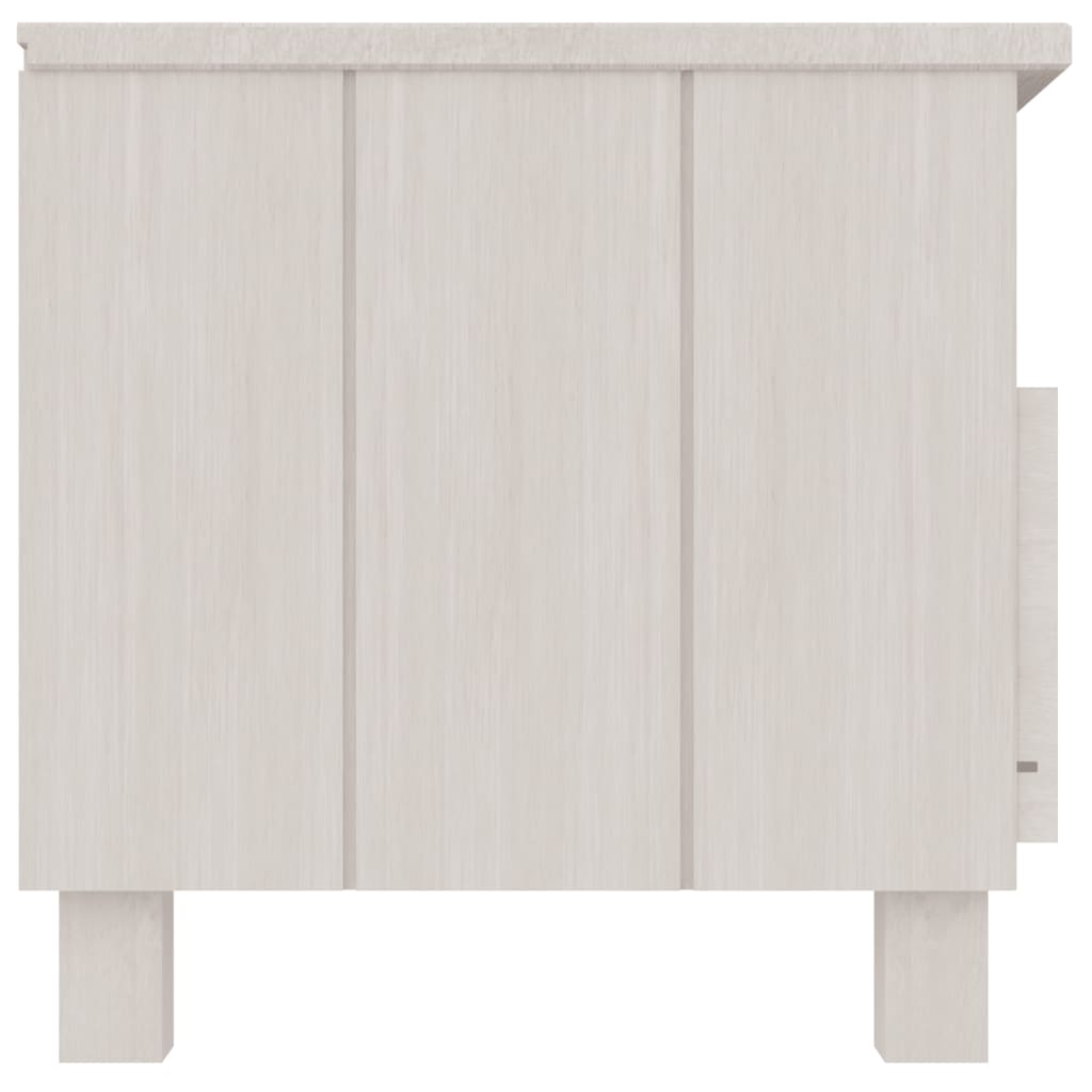 Meuble TV HAMAR Blanc 106x40x40 cm Bois massif de pin - XIOS
