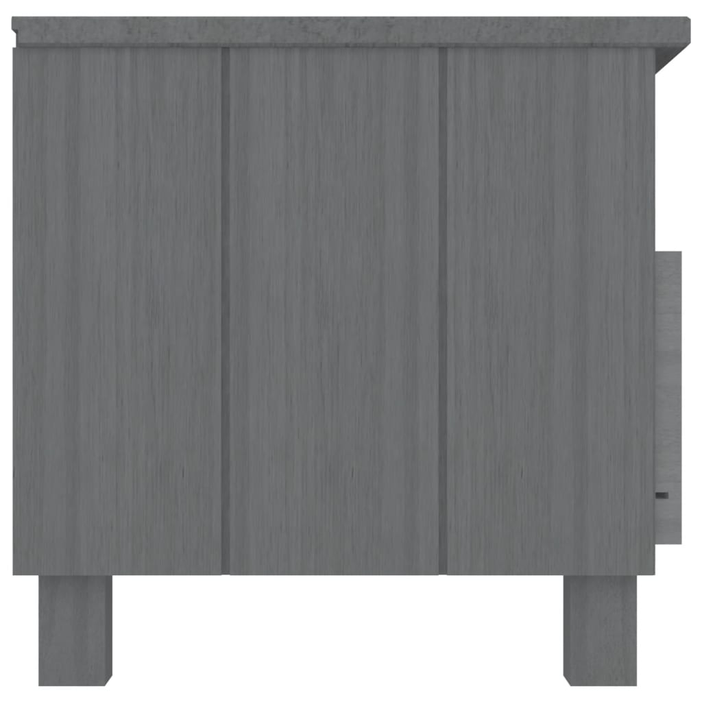 Meuble TV HAMAR Gris foncé 106x40x40 cm Bois massif de pin - XIOS