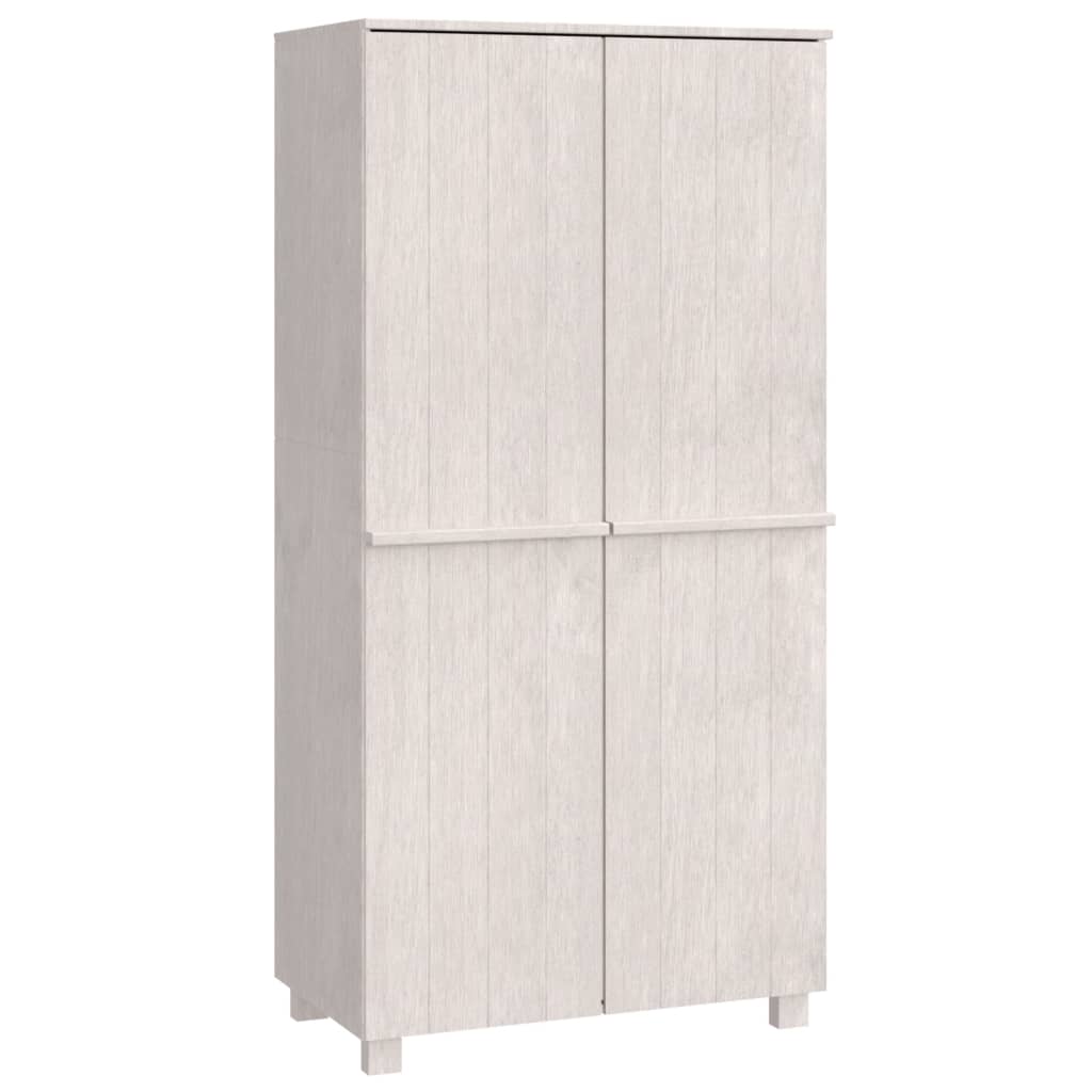 Garde-robe HAMAR Blanc 89x50x180 cm Bois massif de pin - XIOS