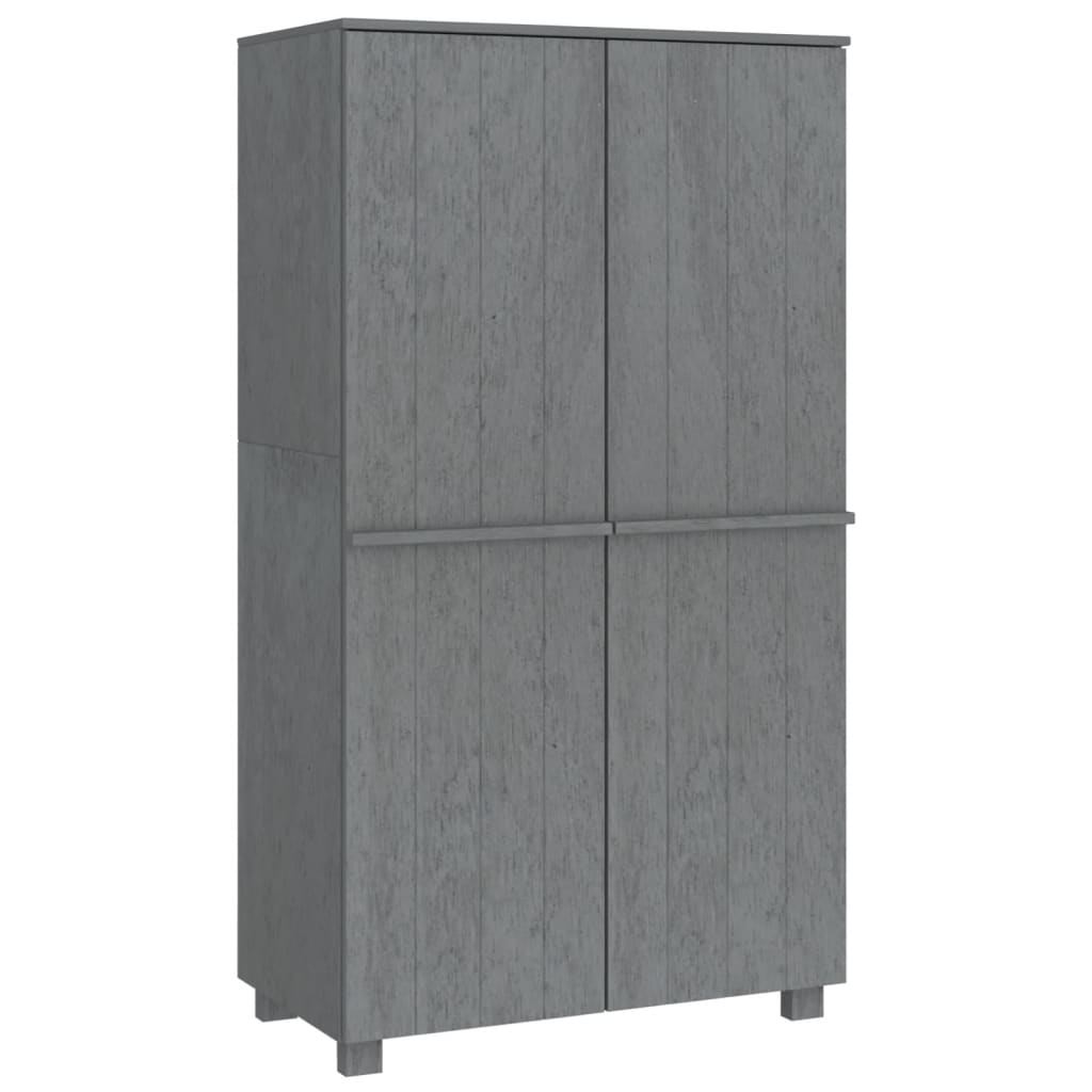 Garde-robe HAMAR Gris foncé 89x50x180 cm Bois massif de pin Armoires vidaXL