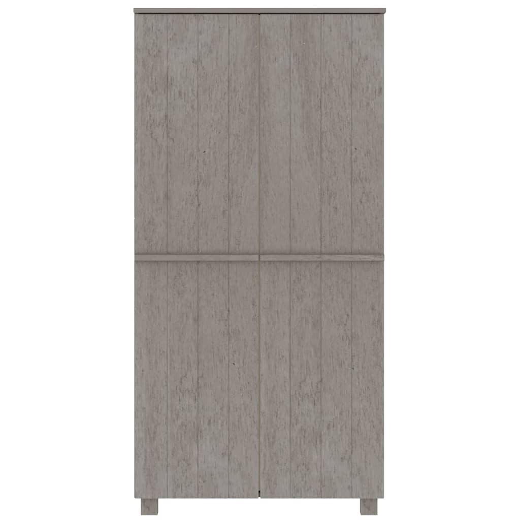 Garde-robe HAMAR Gris clair 89x50x180 cm Bois massif de pin - XIOS