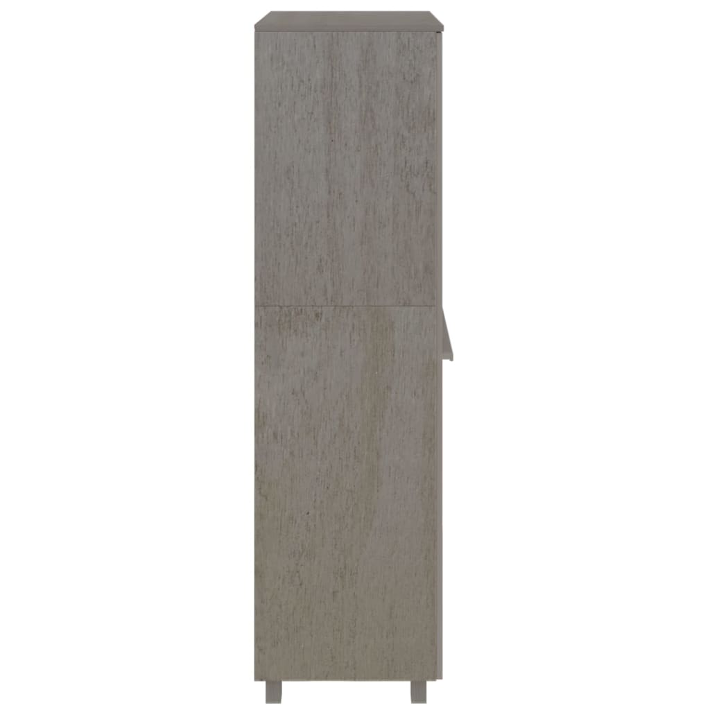 Garde-robe HAMAR Gris clair 89x50x180 cm Bois massif de pin - XIOS