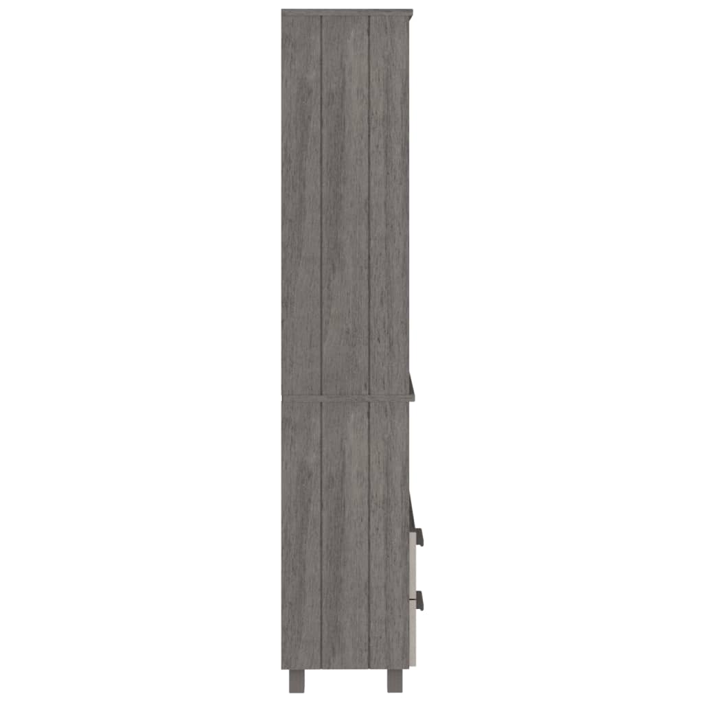 Buffet HAMAR Gris clair 60x35x180 cm Bois de pin massif - XIOS