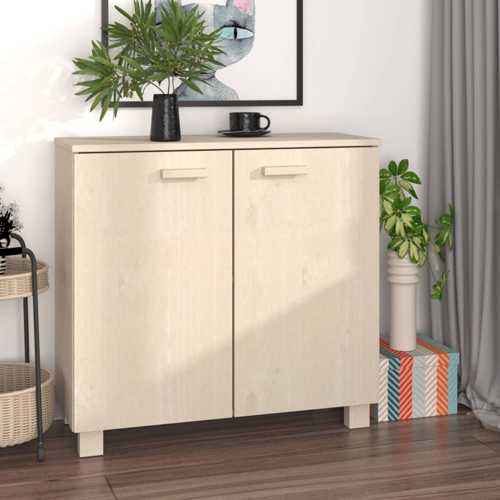 Buffet HAMAR Marron miel 85x35x80 cm Bois massif de pin - XIOS