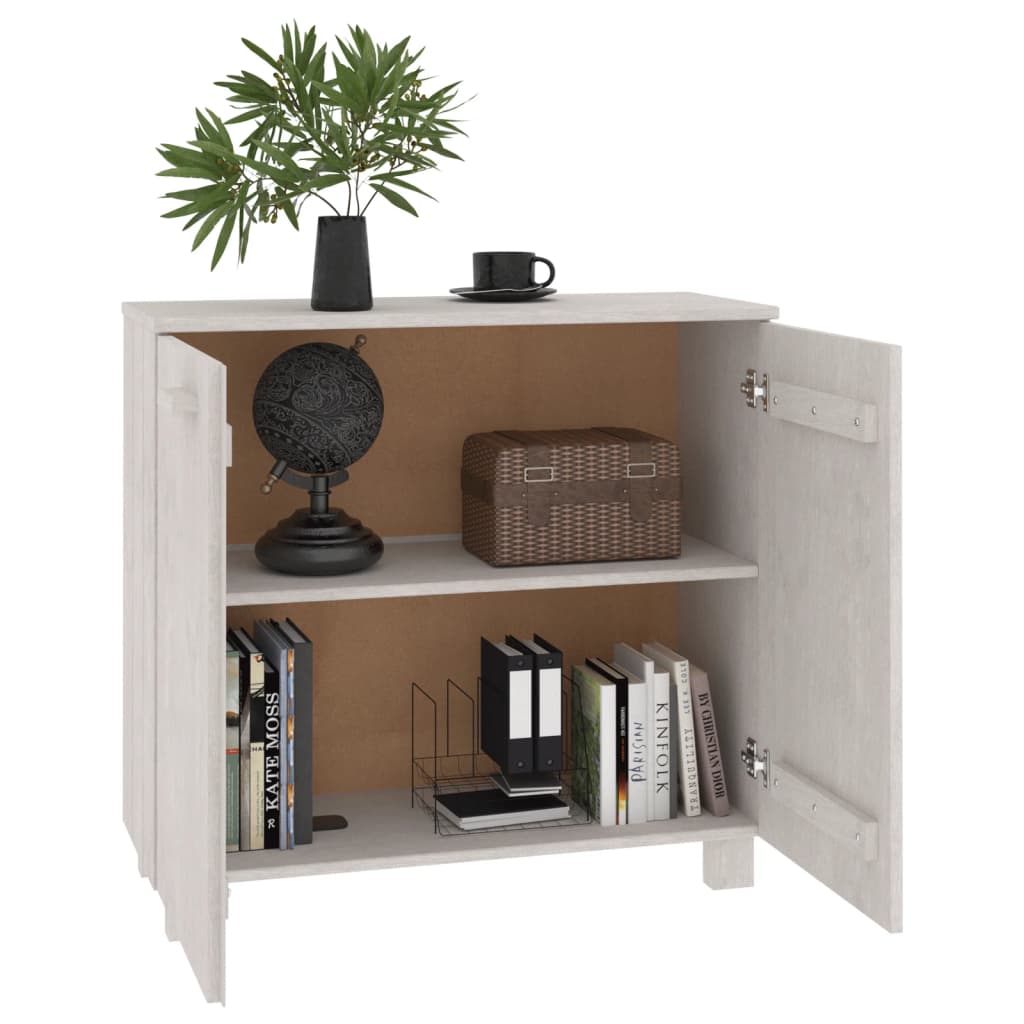 Buffet HAMAR Blanc 85x35x80 cm Bois massif de pin - XIOS