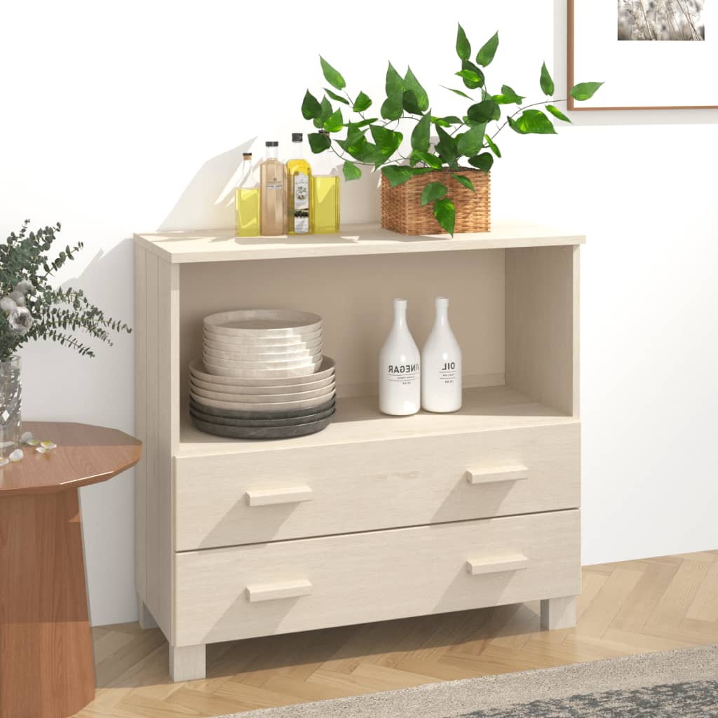 Buffet HAMAR Marron miel 85x35x80 cm Bois massif de pin - XIOS