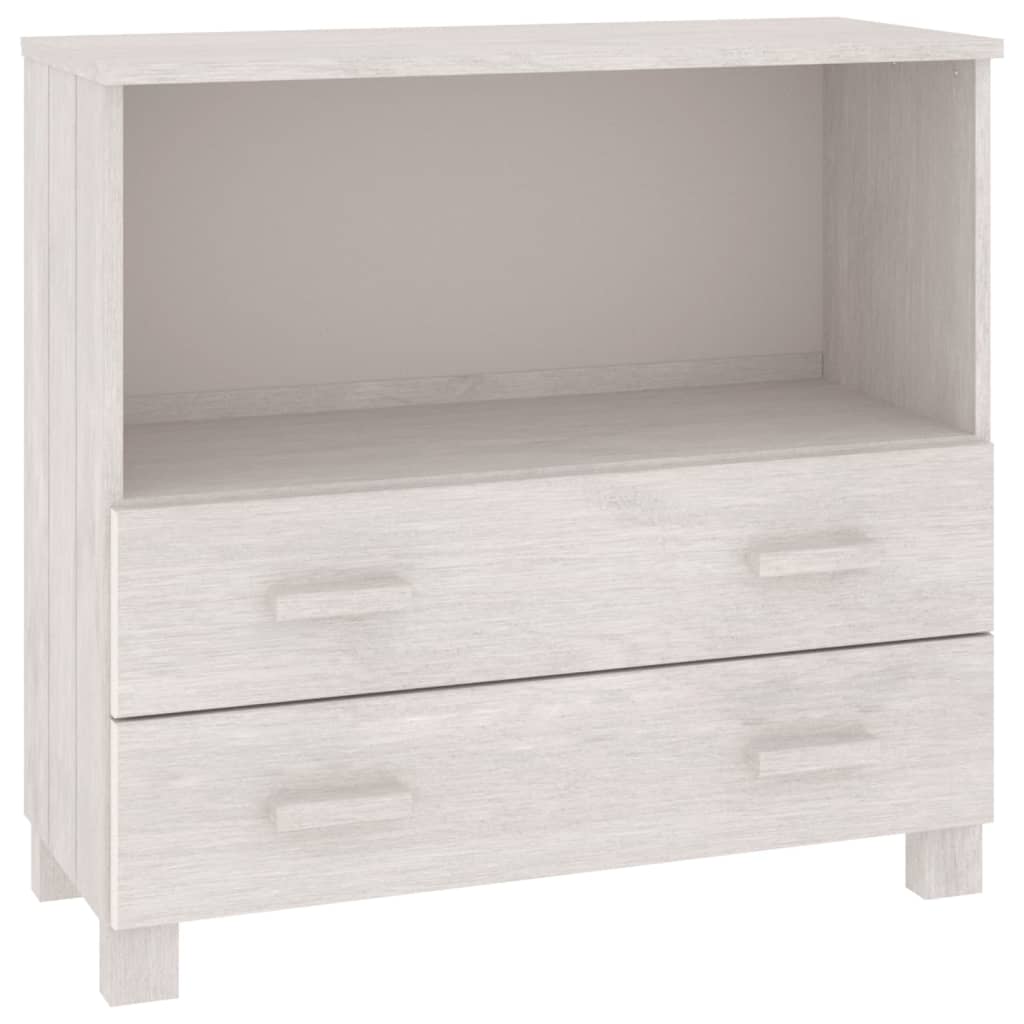 Buffet HAMAR Blanc 85x35x80 cm Bois massif de pin - XIOS