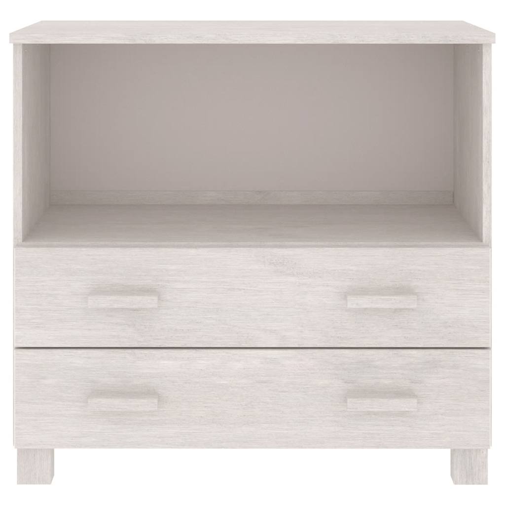 Buffet HAMAR Blanc 85x35x80 cm Bois massif de pin - XIOS