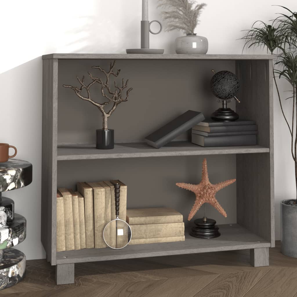 Buffet HAMAR Gris clair 85x35x80 cm Bois massif de pin - XIOS