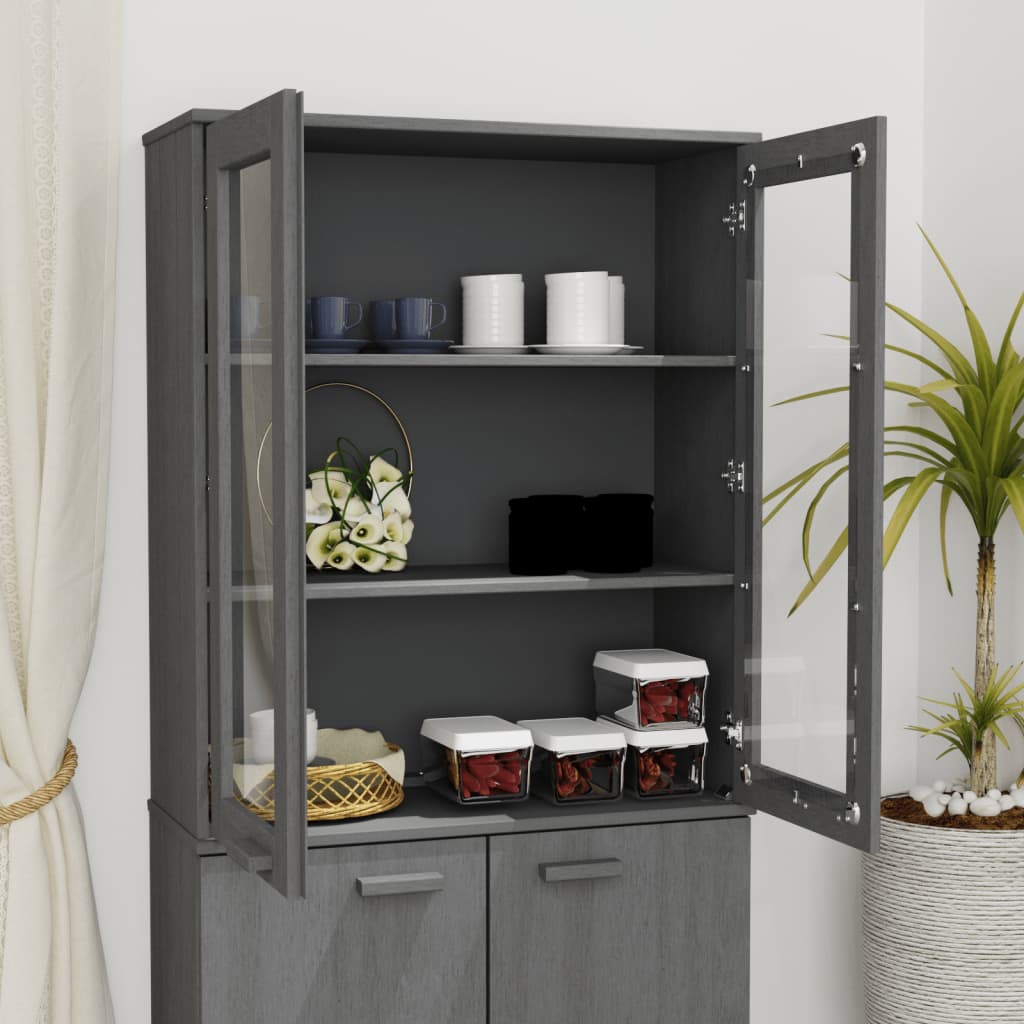 Dessus de buffet HAMAR Gris foncé 85x35x100 cm Bois de pin - XIOS