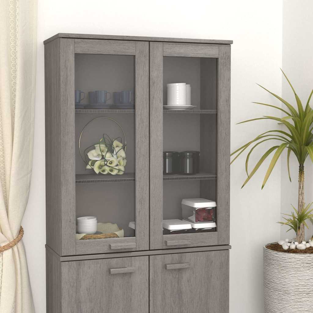 Dessus de buffet HAMAR Gris clair 85x35x100 cm Bois de pin - XIOS