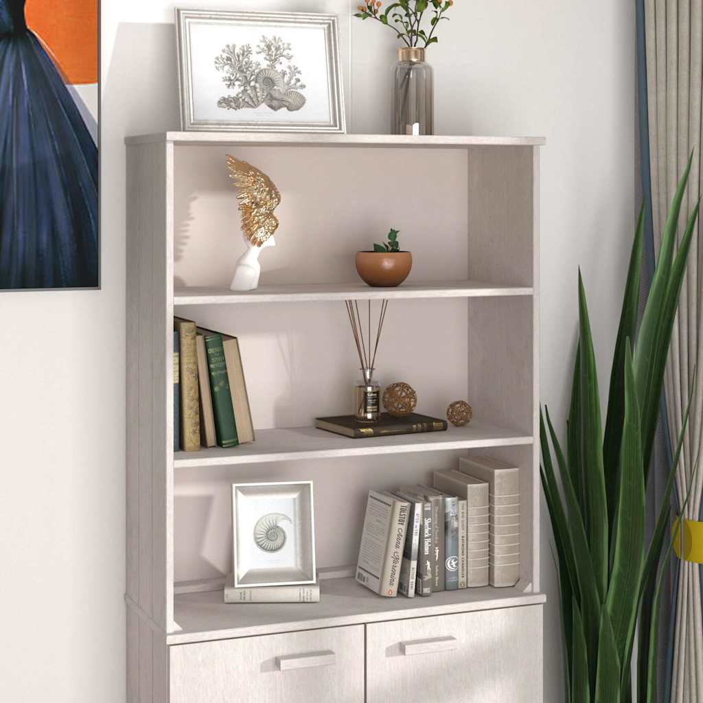 Dessus de buffet HAMAR Blanc 85x35x100 cm Bois de pin massif - XIOS