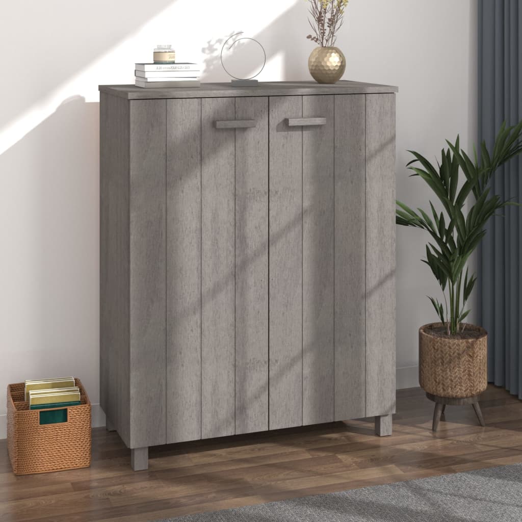 Armoire à chaussures HAMAR Gris clair 85x40x108 cm Pin massif - XIOS
