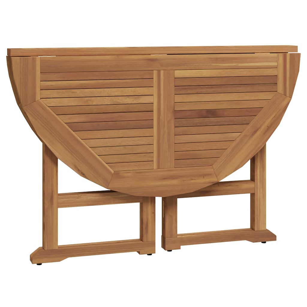Mobilier à dîner d'extérieur pliable 5 pcs Bois solide de teck