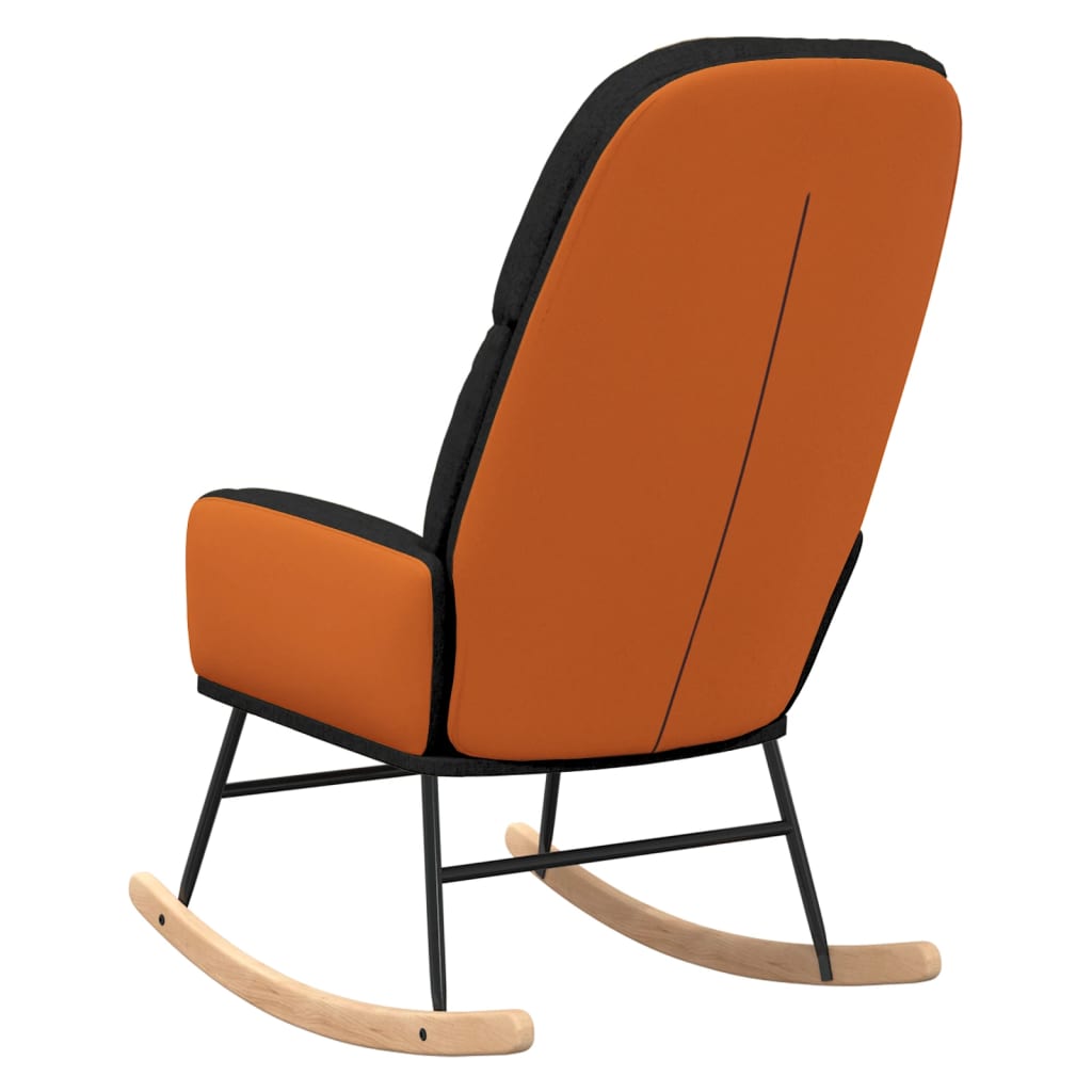 Chaise à bascule Noir Tissu - XIOS