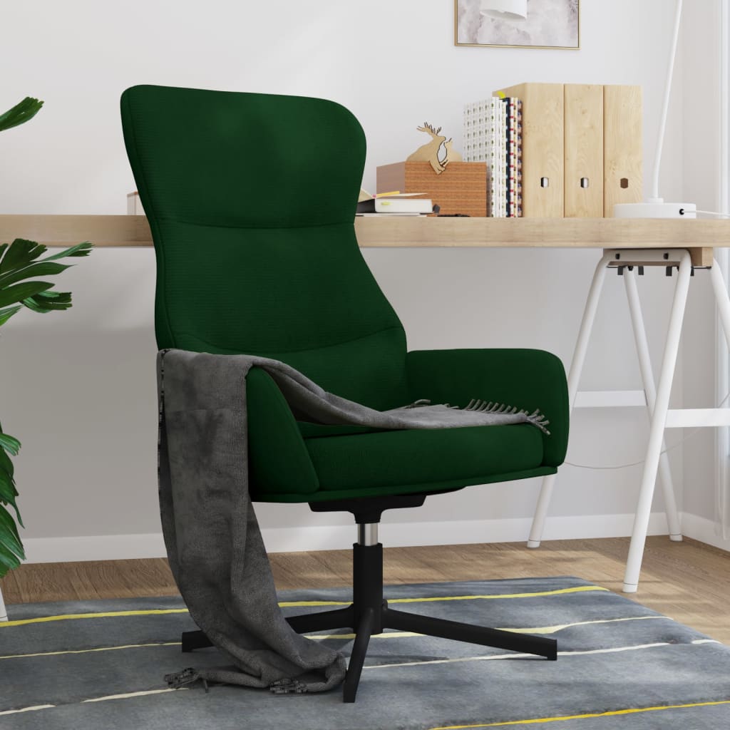 Chaise de relaxation Vert foncé Velours - XIOS