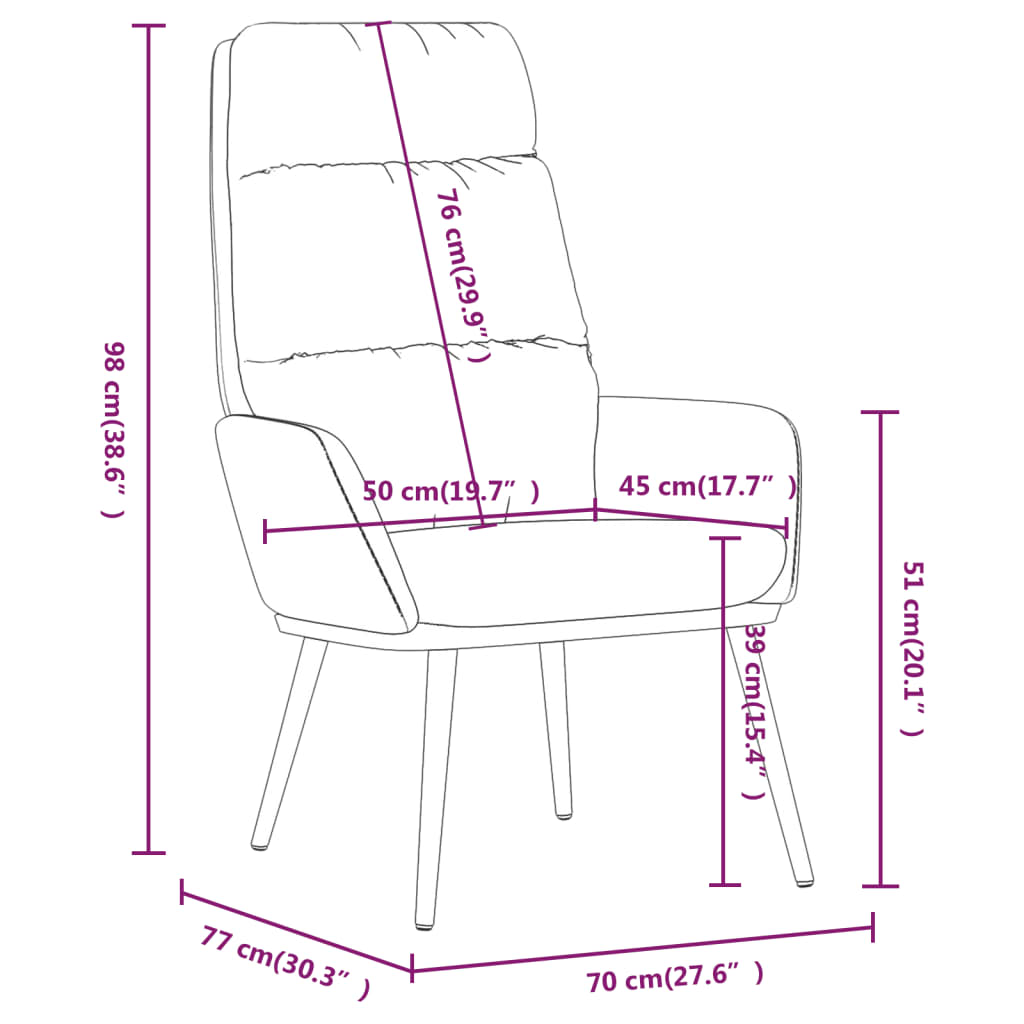 Chaise de relaxation Gris foncé Tissu - XIOS