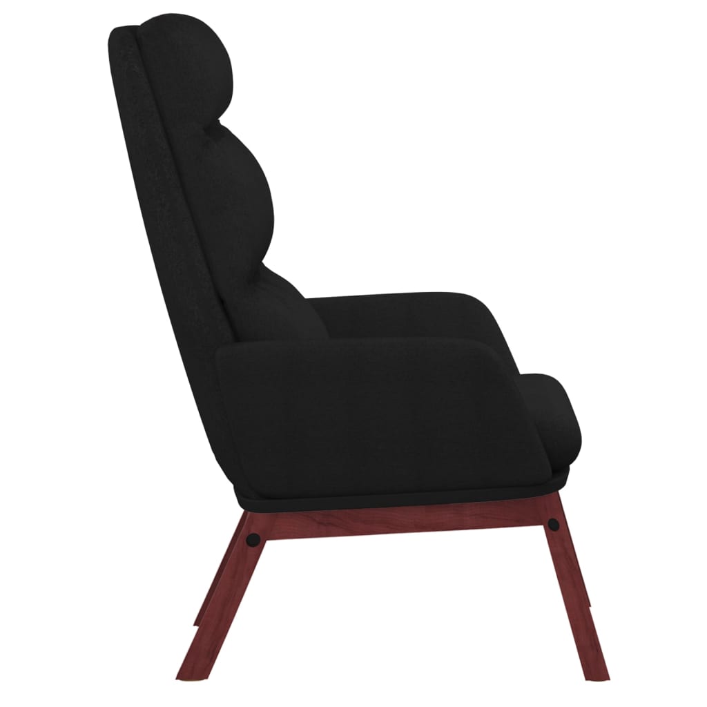 Chaise de relaxation Noir Tissu - XIOS