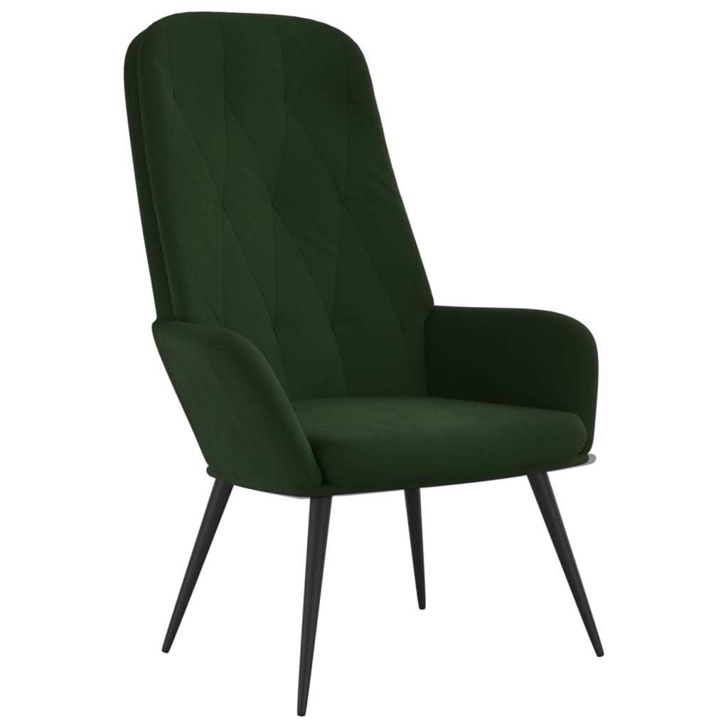 Chaise de relaxation Vert foncé Velours - XIOS