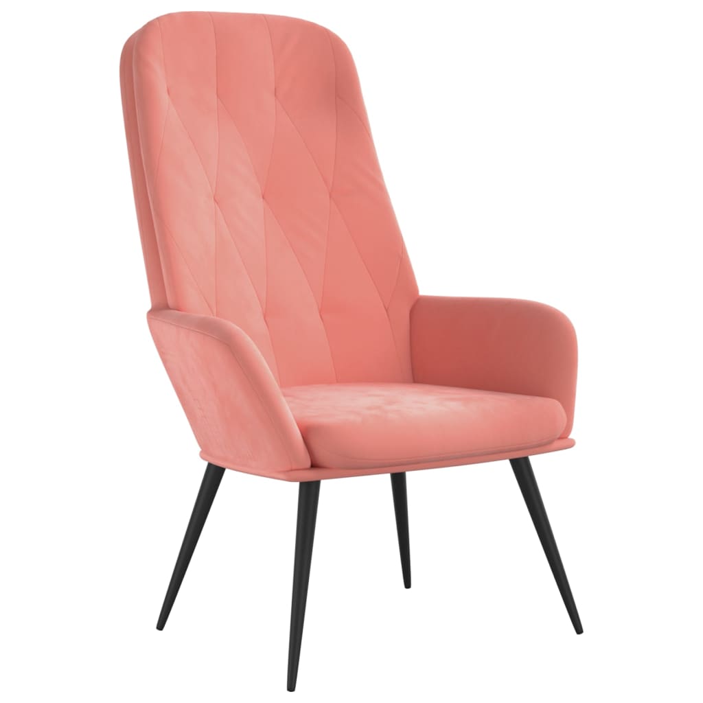 Chaise de relaxation Rose Velours - XIOS