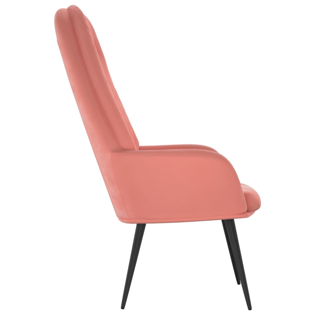 Chaise de relaxation Rose Velours - XIOS