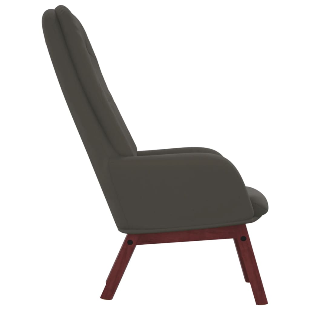 Chaise de relaxation Gris foncé Velours - XIOS