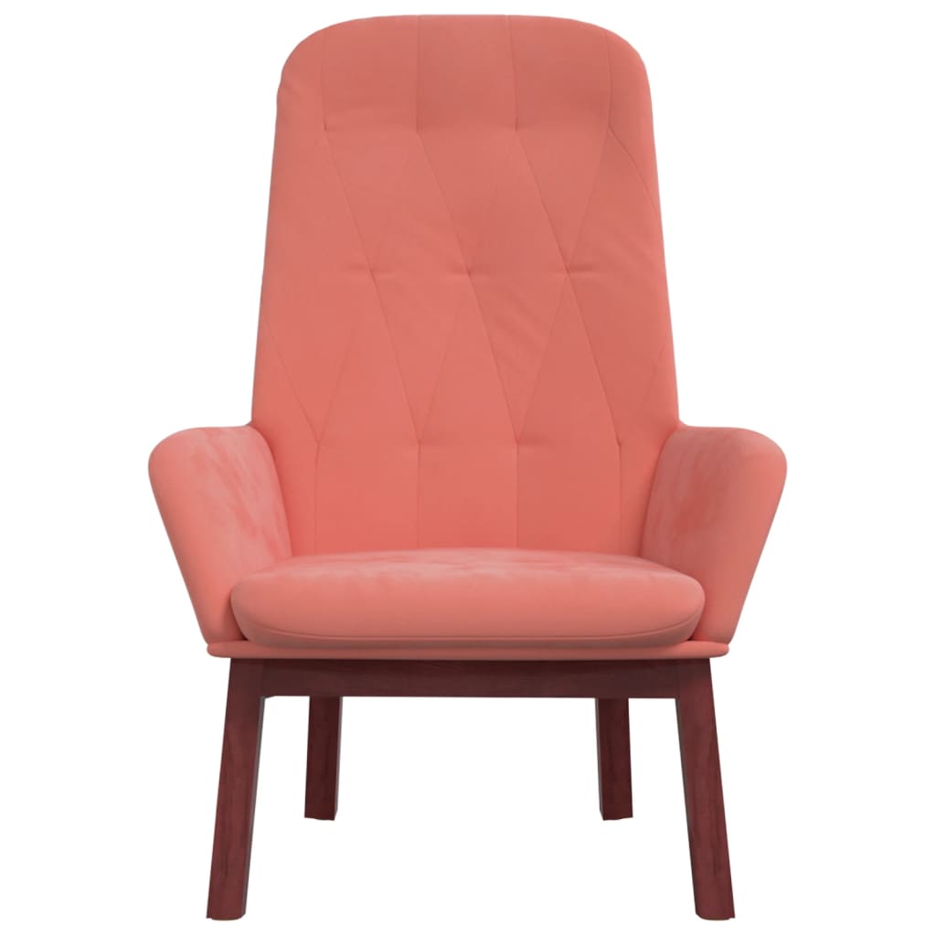 Chaise de relaxation Rose Velours - XIOS