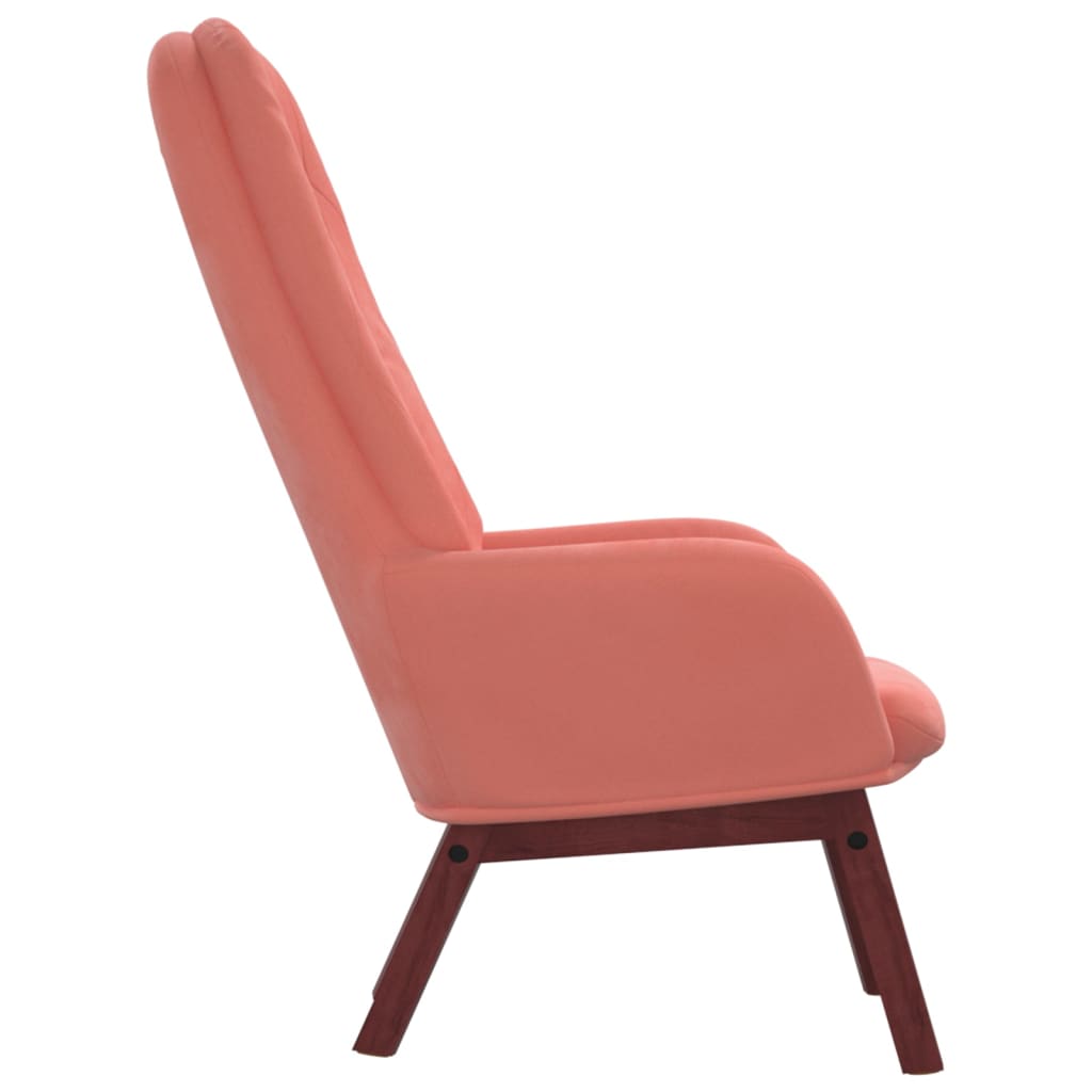 Chaise de relaxation Rose Velours - XIOS