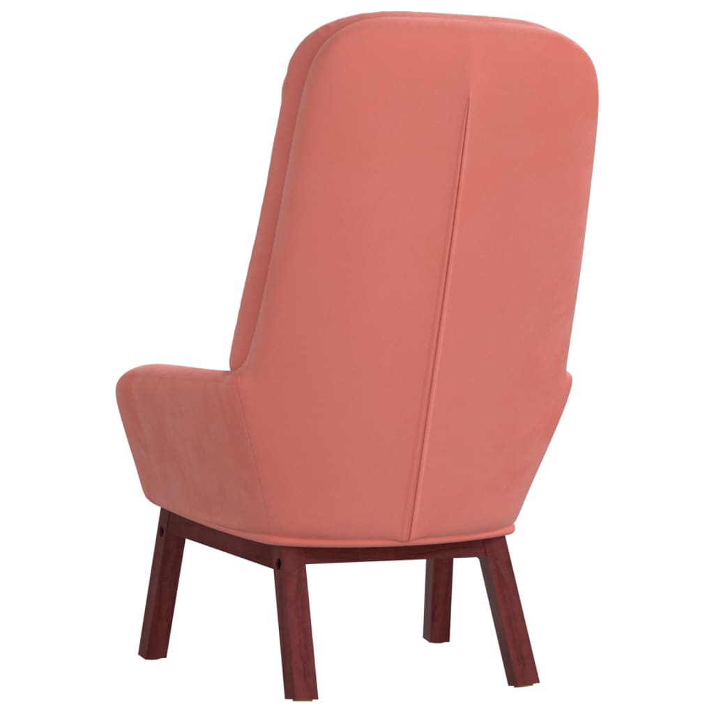 Chaise de relaxation Rose Velours - XIOS