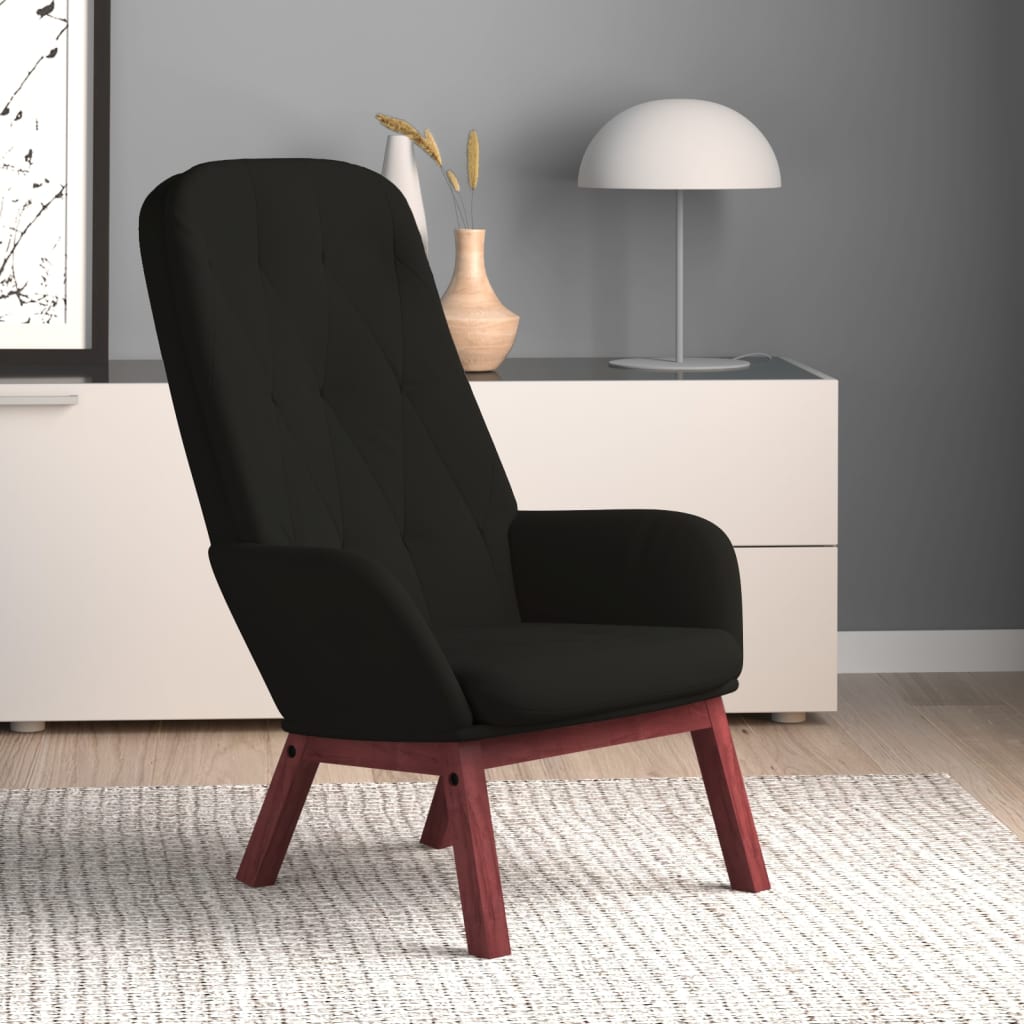 Chaise de relaxation Noir Velours - XIOS