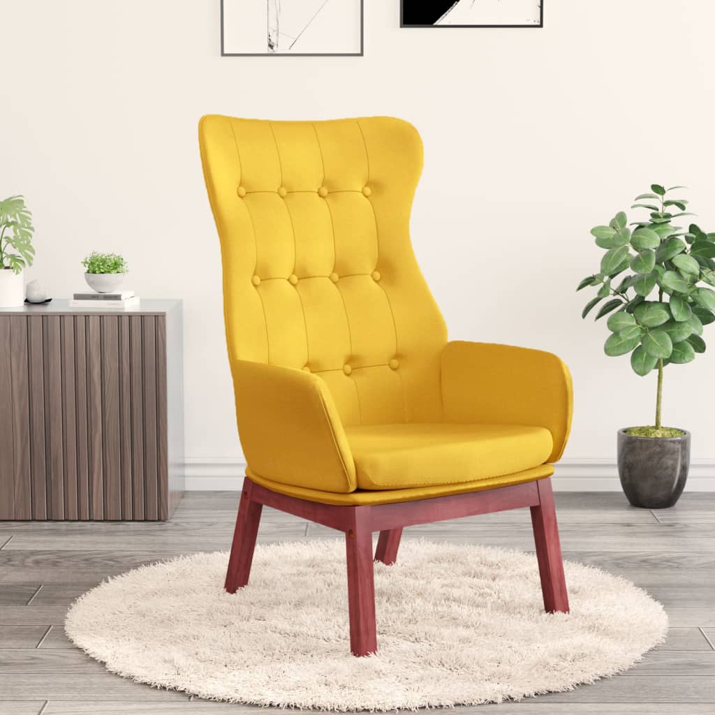 Chaise de relaxation Jaune moutarde Tissu - XIOS
