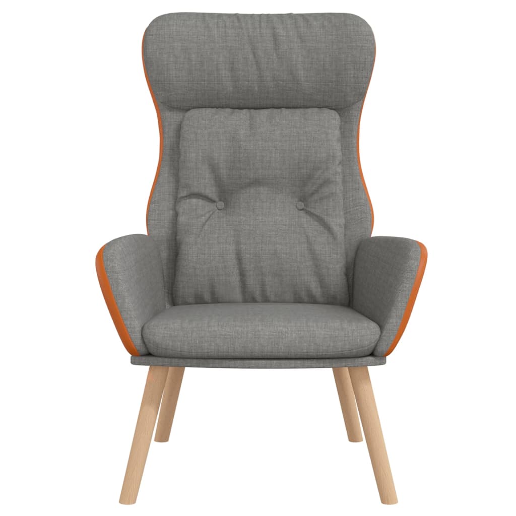 Chaise de relaxation Gris clair Tissu et PVC - XIOS