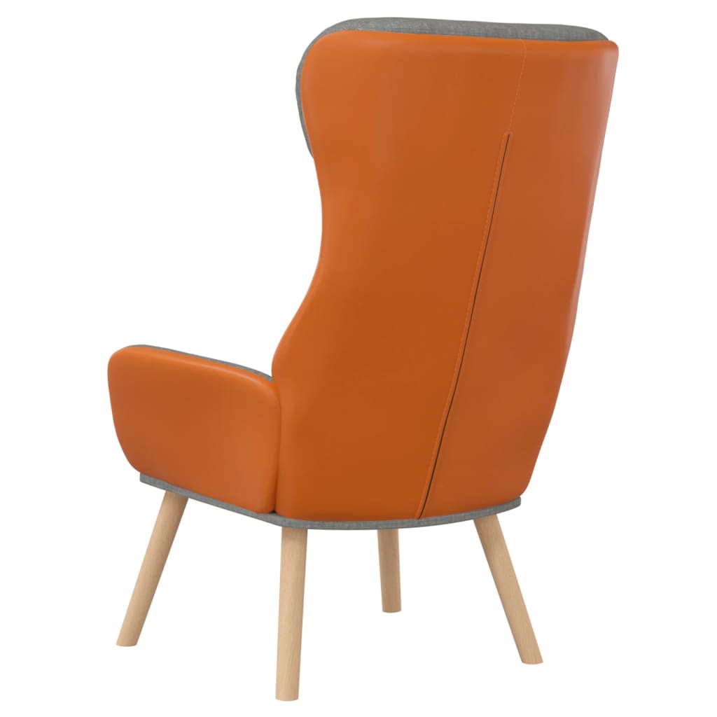 Chaise de relaxation Gris clair Tissu et PVC - XIOS