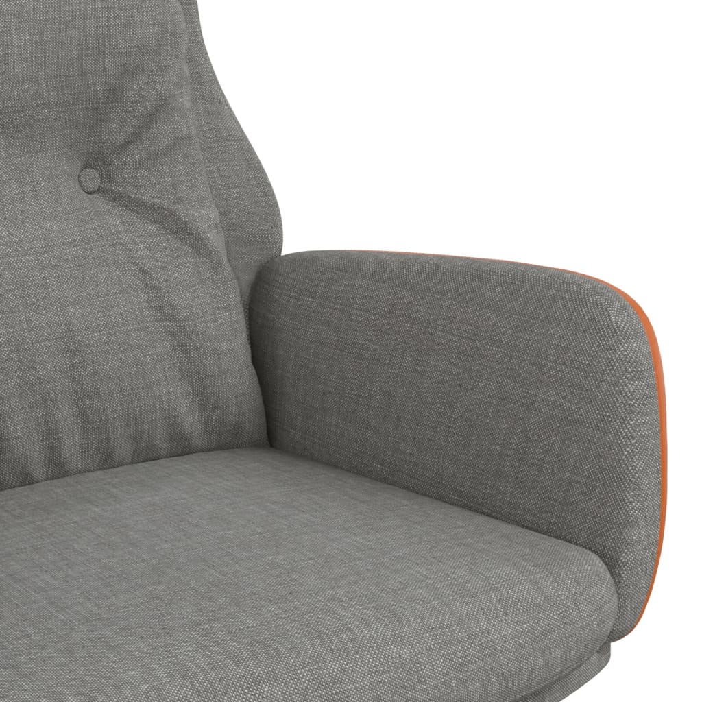 Chaise de relaxation Gris clair Tissu et PVC - XIOS