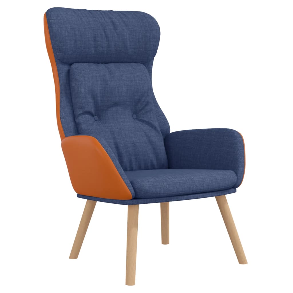 Chaise de relaxation Bleu Tissu et PVC - XIOS