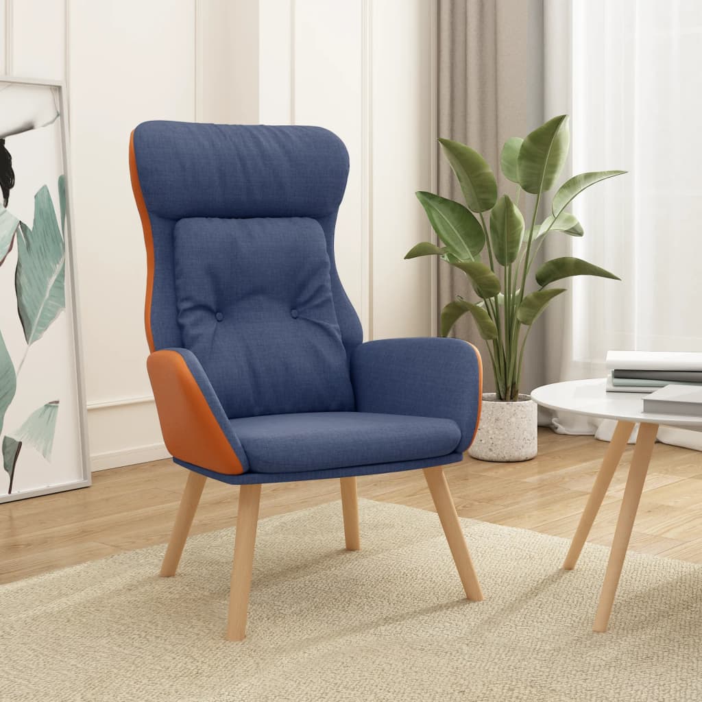 Chaise de relaxation Bleu Tissu et PVC - XIOS