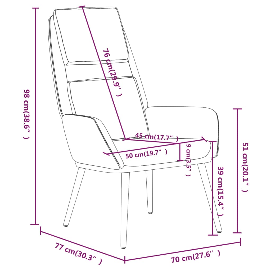 Chaise de relaxation Gris clair Tissu - XIOS